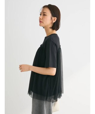 Green Parks プリーツチュールドッキングプルオーバー Black