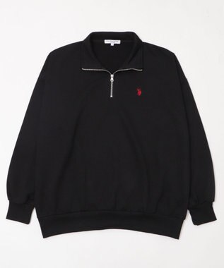 WEGO 【WEB限定/25年秋冬新作/ユニセックス着用ITEM】別注USPOLOハーフZIPPO ブラック