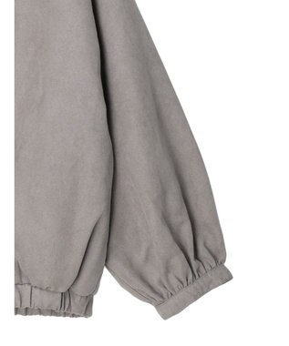 Green Parks スウェード調ギャザーブルゾン Gray