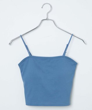 WEGO 【カップ付き】なちゅ盛れカップインショートキャミ サックス