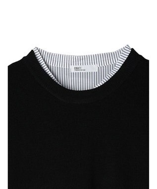 CRAFT STANDARD BOUTIQUE 【洗える】ニットベスト+シャツワンピース-SET Black