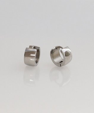 Phoebe 【限定セット】アーバンクロストップコードネックレス×ワンタッチワイドフープミニピアス シルバー