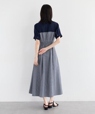 YECCA VECCA ハーフスリーブベアドッキングワンピース Check