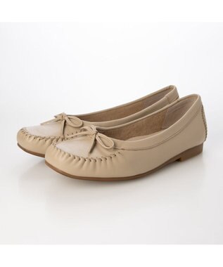 ing <ing>リボンモカシンシューズ オーク