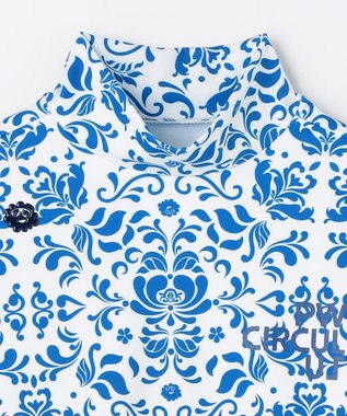 PW CIRCULUS 【吸水速乾 / UV遮蔽率99.5% UVカット / ストレッチ】【WOMEN】DELFT総柄 ロングスリーブモックT ゴルフウェア レディース スカイブルー系5