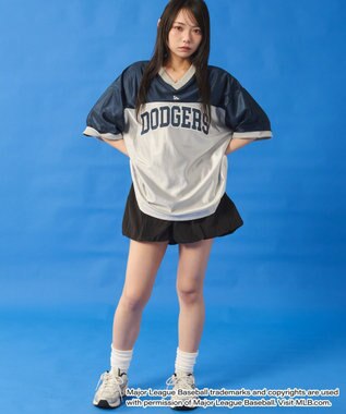 WEGO 【ユニセックス着用ITEM】別注MLBメッシュゲームグラフィックT（SS） ブルーその他