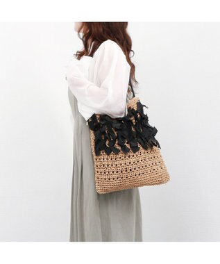 UNBILLION カシュカシュ cachecache / ペーパー手編みリボントート