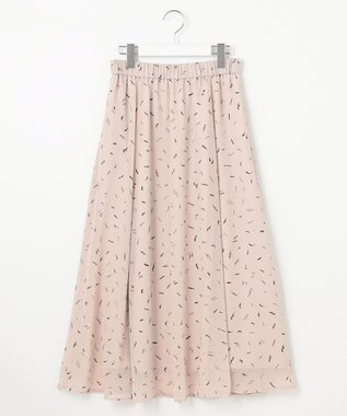 自由区 【XSサイズ～/洗える】ドローイングタッチプリント ギャザースカート アイボリー系5