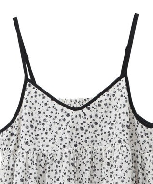 earth music&ecology 切替パイピングフラワーキャミワンピース Ivory