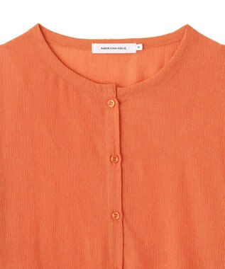 AMERICAN HOLIC 楊柳シアーブラウス Orange