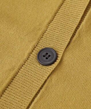 Green Parks 刺繍コードＶネックカーディガン Yellow