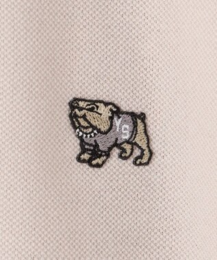 J.PRESS YORK STREET 【UNISEX】ブルドックワンポイント ポロシャツ ライトグレー系