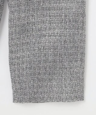 自由区 L 【17号サイズまで展開・カタログ掲載】ライトミックスツィードワイド パンツ グレー