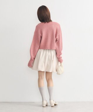 earth music&ecology ＳＥＴ２点スパンコールニットボレロ×タンク Pink