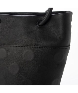 UNBILLION 【テレビ ドラマ着用アイテム】ペルケ perche / 姫路レザー丸手ハンドル2wayバケツバッグ ブラックドット