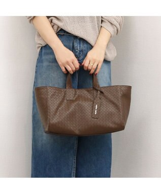 UNBILLION カシュカシュ cachecache / メッシュエンボス横長ショッパートート