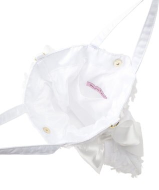 Maison de FLEUR レースダブルリボン２Ｗａｙトートバッグ Off White