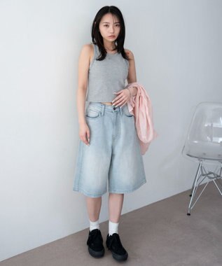 WEGO デニムハーフパンツ デニム淡色