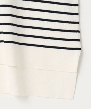 ANY パフスリーブニットプルオーバー オフ×ネイビー