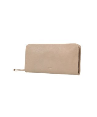 genten ゴートベーシック ラウンド長財布 サンドベージュ