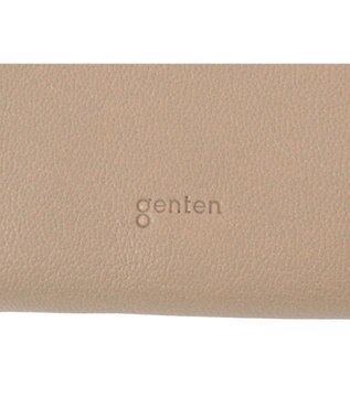 genten ゴートベーシック ラウンド長財布 サンドベージュ