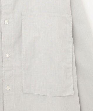 UNFILO MENS 【撥水】 コットンシャツ グレーストライプ