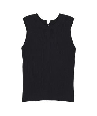 earth music&ecology 前後2WAYスリット釦タンクトップ Black