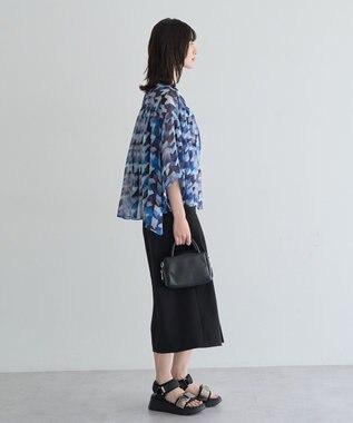 YECCA VECCA [2SET]キャミ付きシアージオメ柄シャツ Blue