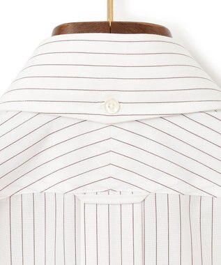 J.PRESS MEN 【KING SIZE】【PREMIUM PLEATS / 形態安定】ペンシルストライプ シャツ / B.D. ワイン系1