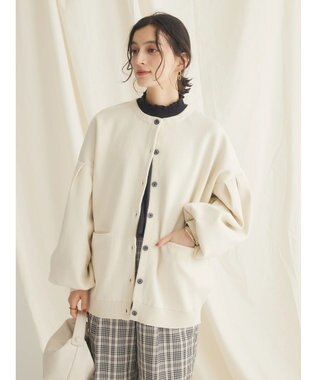 CRAFT STANDARD BOUTIQUE リサイクルポリエステルニットカーディガン Ivory