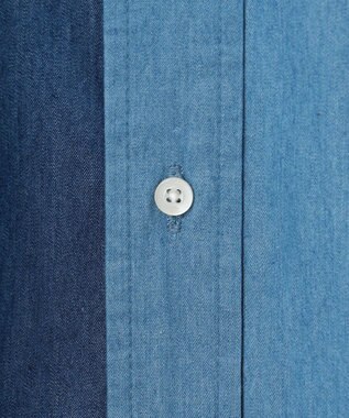 J.PRESS YORK STREET 【UNISEX】クレイジーパターン デニムシャツ ブルー系8