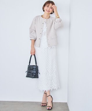 【SHIHOさん着用・こだわり素材・セットアップ対応】パネルレース スカート