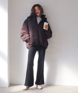 WEGO 【25年秋冬新作/ユニセックス着用ITEM/SMLサイズ展開】2WAYパファーブルゾン ブラウン