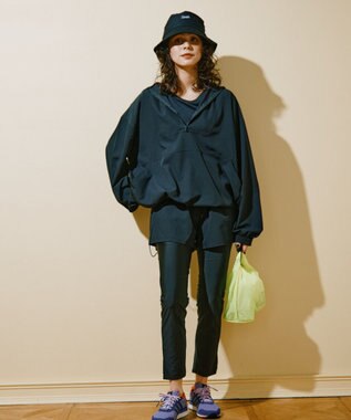 San-ai Resort（三愛水着楽園） 【WEB限定】ポケット付きハーフジップラッシュパーカー＋リブタンキニ水着+レギンス5点セット【Beach Queen（ビーチクイーン）】