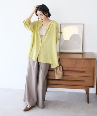 CRAFT STANDARD BOUTIQUE ジョーゼットスキッパーシャツ Yellow