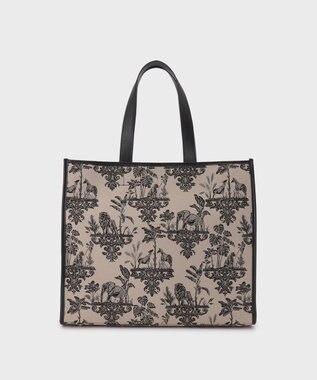 GRACE CONTINENTAL アニマルジャガードトートバッグ ベージュ