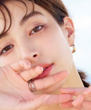 Tiaclasse メタルコンビラインピアス ゴールド×シルバー