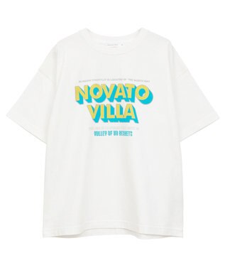 AMERICAN HOLIC 配色ロゴプリントTシャツ Off White