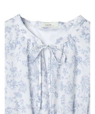 earth music&ecology ノースリ花柄ワンピース Blue