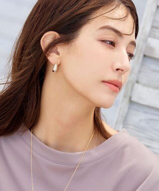 Tiaclasse メタルコンビラインピアス シルバー×ゴールド