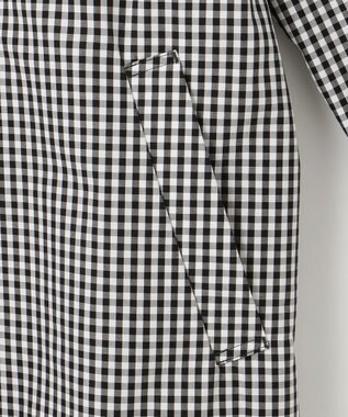 J.PRESS LADIES S 【洗える】 GIZAコットンギンガム ステンカラー コート ブラック系3