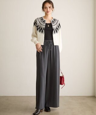 23区 L 【SLOW/一部店舗限定】ジャカード カーディガン ホワイト系5