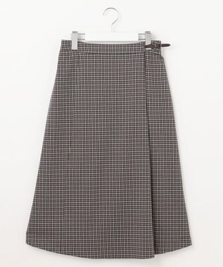 J.PRESS LADIES 【洗える】ガンクラブチェック スカート ブラウン系3