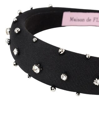 Maison de FLEUR ビジューカチューシャ Black