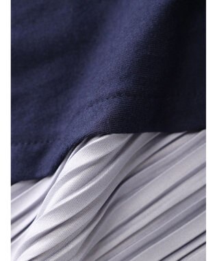 Green Parks 脇プリーツドッキングチュニック Navy