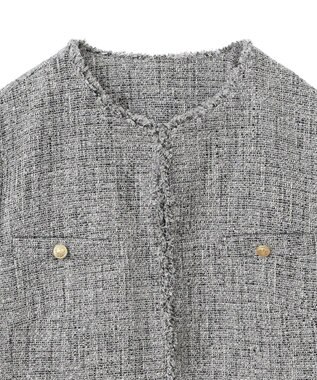 YECCA VECCA 金釦ツイードジャケット Mix