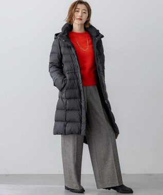 23区 フォックスカシミヤファー ショート丈 ニット レッド系