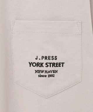 J.PRESS YORK STREET 【UNISEX】ワンポイント刺繍 ポケットTシャツ ベージュ系