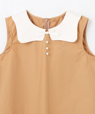 組曲 KIDS 【150-160㎝】カーブカラー ワンピース ベージュ