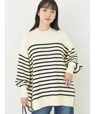 earth music&ecology やわらかタッチハイネックチュニック Border